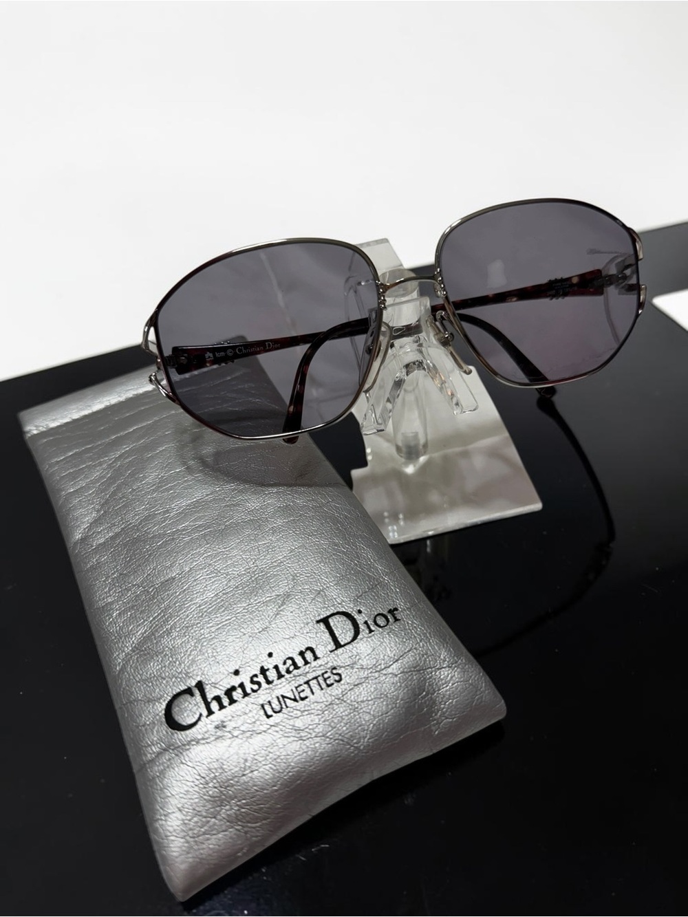 Vintage Deadstock Christian Dior Sunglasses Austria 2492 78 Gray Lens w/ Case